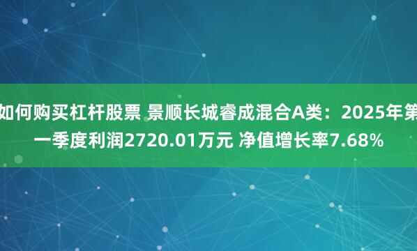 如何购买杠杆股票 景顺长城睿成混合A类：2025年第一季度利润2720.01万元 净值增长率7.68%