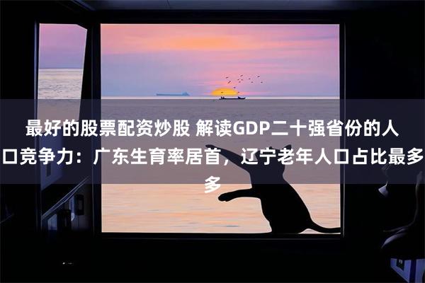 最好的股票配资炒股 解读GDP二十强省份的人口竞争力：广东生育率居首，辽宁老年人口占比最多